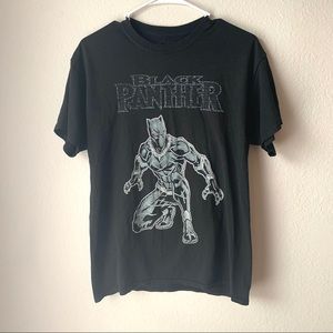 Black Panther Vintage Style Black Graphic Tee